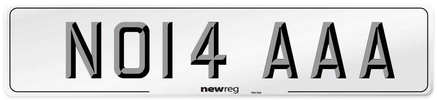 NO14 AAA Number Plate from New Reg
